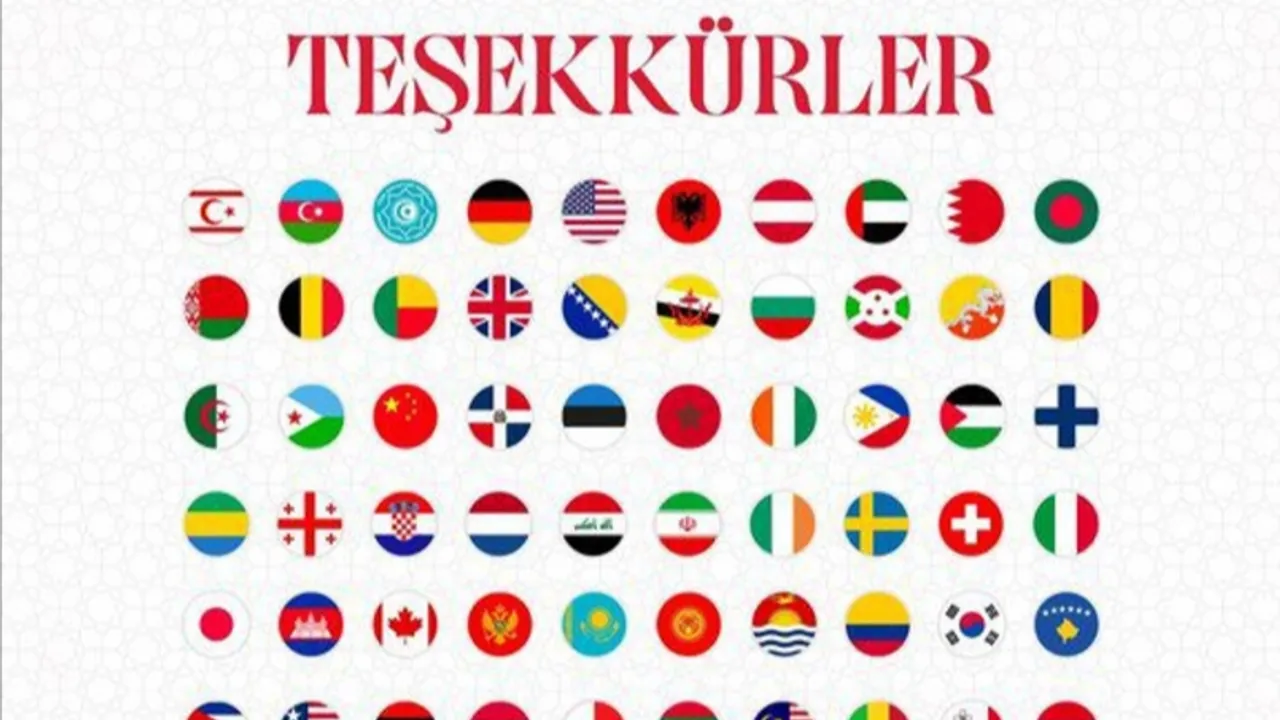 Cumhuriyet'in 102. yaşını tebrik eden ülkelere Cumhurbaşkanı Erdoğan'dan teşekkür