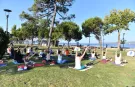 Kadınlar Boğaz'a karşı yogo yaptı