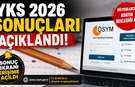 YKS 2026 Sonuçları Açıklandı!
