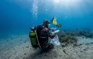 Aydın Kuşadası'nda deniz dibi temizliği