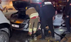 Düzce’de maskeli bir kişi otomobili kundakladı