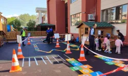 Bursa'da çocuklara trafik güvenliği eğitimi