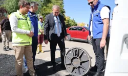 Yağmur suyu hattından doğalgaz borusu geçirilmiş