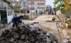 Edirne Süloğlu'nda kilit parke çalışmaları hızlandı
