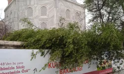 Ayasofya Camii'nde minare alemi düştü