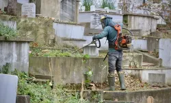 Giresun'da mezarlıklar bayrama hazır