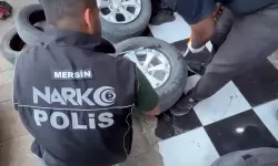 Mersin'de lastiklere gizlenmiş kilolarca eroin ele geçirildi