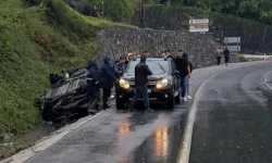 Düzce Akçakoca'da yağış kaza yaptırdı!