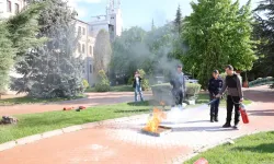 Eskişehir'de otelde yangın tatbikatı gerçeğini aratmadı