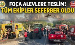 Foça'da orman yangını: Cephanelik ve cezaevinde alarm!