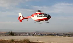 Beypazarı'nda kalp krizi geçiren kadın helikopter ambulansla sevk edildi