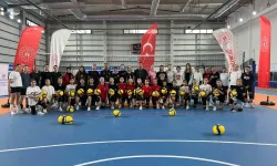 Beypazarı'nda yeni spor salonunda ilk antrenman yapıldı