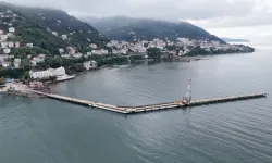 Ordu Atatürk Rıhtımı'nda çalışmalar hız kesmeden sürüyor
