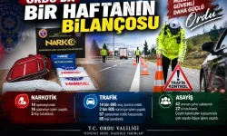 Ordu'da haftanın bilançosu: 3 tutuklama, 2 bin 805 trafik işlemi