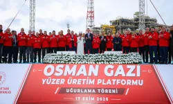 Türkiye'nin ilk yüzer üretim platformu Osman Gazi, Sakarya Gaz Sahası'na uğurlandı