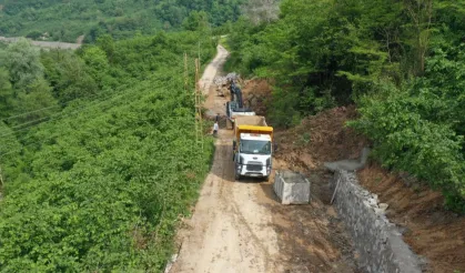 Ordu'da Kovancı'ya taş duvar önlemi