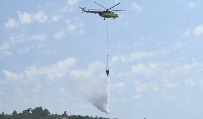 Urla Balıklova'da orman yangını kontrol altında