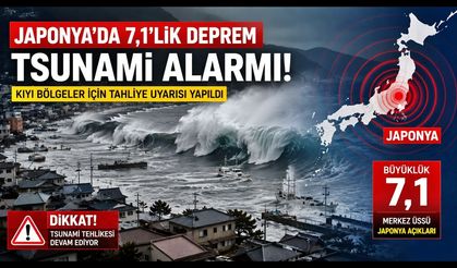 Japonya'da 7,1'lik Deprem Sonrası Tsunami Alarmı