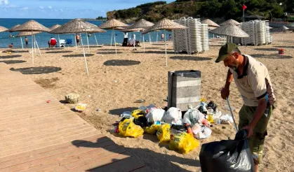 Kandıra sahillerinden 64 tır çöp toplandı