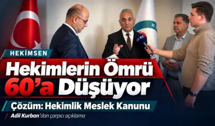 Hekimsen Genel Başkanı Kurban: Hekimlerin yaşam süresi 60'a düşüyor, çözüm Meslek Kanunu