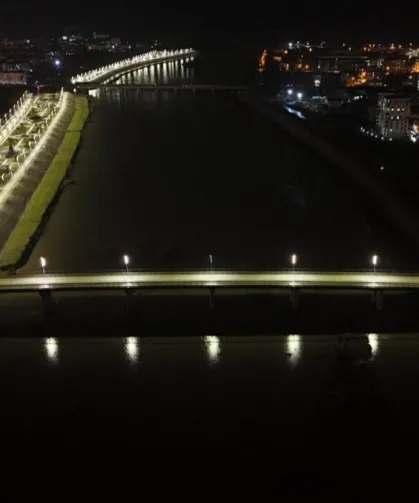 Ordu'da Yeni Melet Köprüsü ışıl ışıl oldu