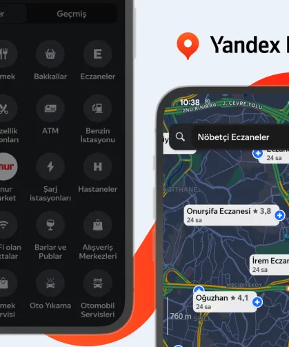 Yandex Maps nöbetçi eczanelere erişimi kolaylaştırdı