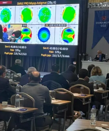 Bursa'da 50 profesörden canlı göz ameliyatı şovu