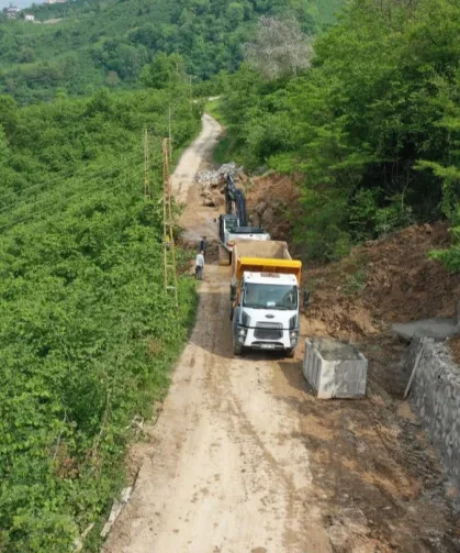 Ordu'da Kovancı'ya taş duvar önlemi