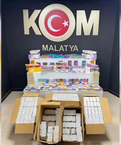 Malatya'da kaçakçılık operasyonu: 63 bin 900 makaron ele geçirildi