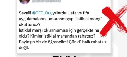 TFF iddialarına İletişim'den yalanlama: İstiklal Marşı uygulaması sürüyor