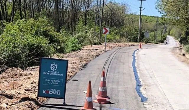 Kocaeli Gebze köylerinde hummalı yol çalışması sürüyor