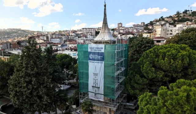 Tarihi yapı tarihi kimliğine kavuşuyor... İzmit Saat Kulesi restorasyonda