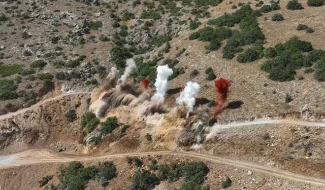 Tecer Dağı taş ocağında ilk patlama gerçekleştirildi