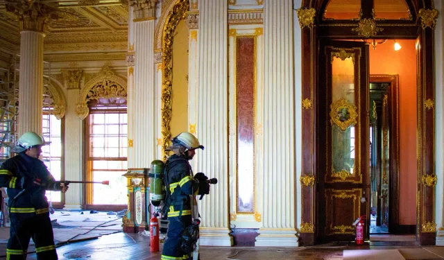 Dolmabahçe Sarayı'nda gerçekçi yangın tatbikatı!