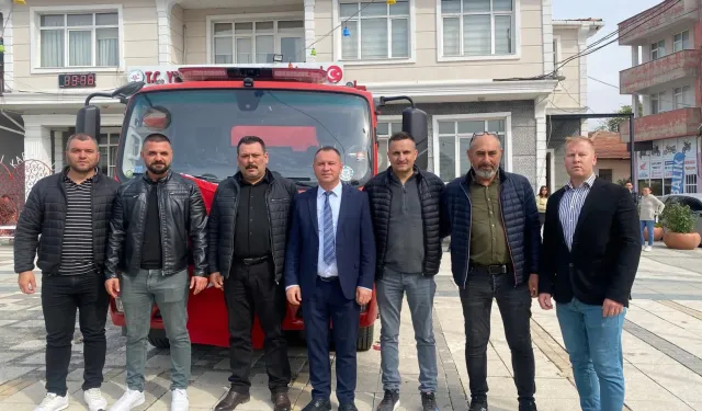 Edirne Yenikarpuzlu'da itfaiyeye yeni hibe araç