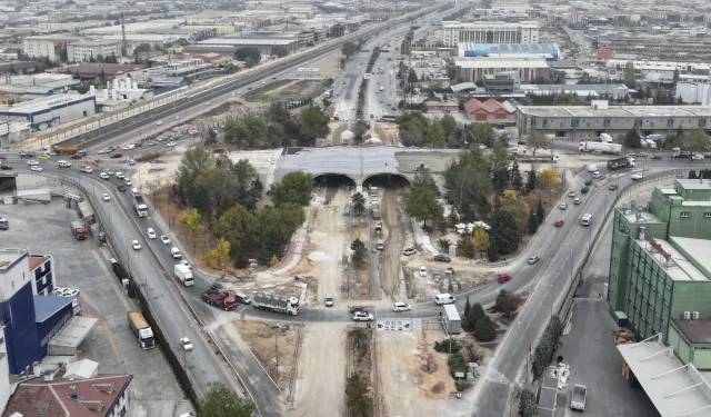 Konya Marangozlar Köprülü Kavşağı'nda çalışmalara devam