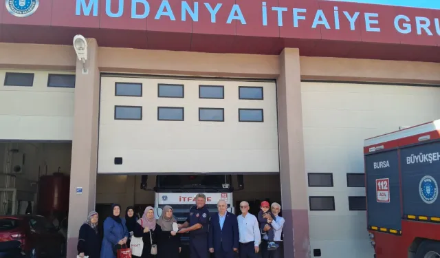 Saadet Partili kadınlardan Mudanya İtfaiyesi'ne ziyaret