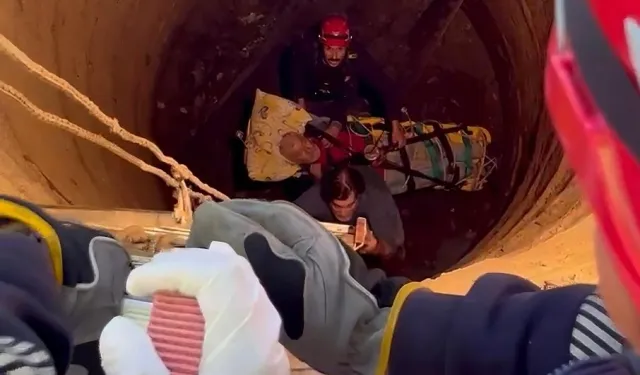 Yaşlı adam 12 metrelik kuyudan kurtarıldı!