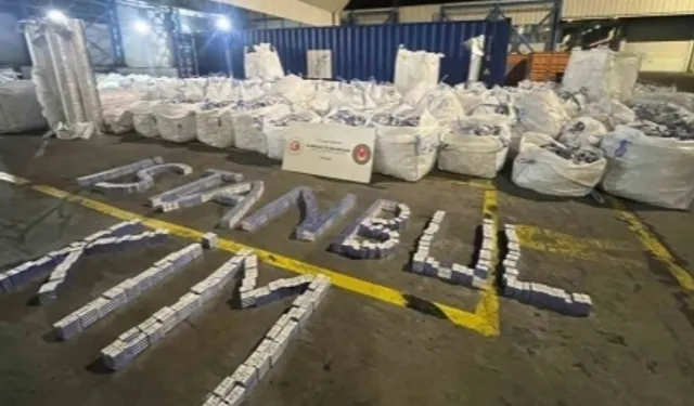 Ambarlı Limanı'nda 94 milyon TL'lik kaçak sigara operasyonu... Tamamı imha edildi