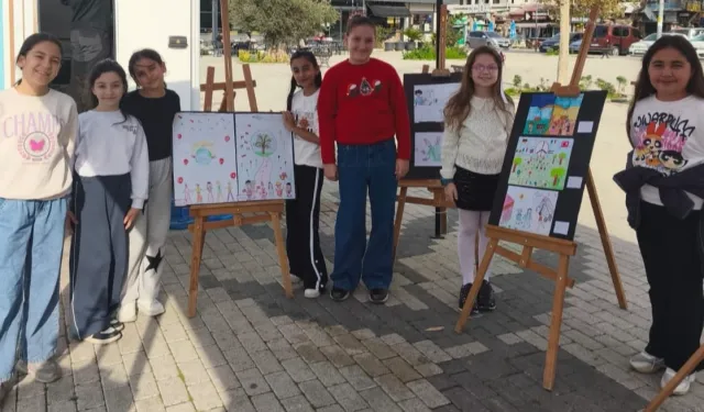 Bursa Gemlik'te çocuklar haklarını resimleriyle anlattı​​​​​​​