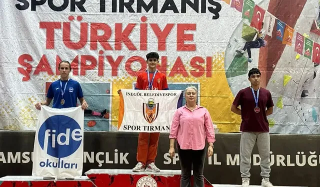 Bursa İnegöl'e spor tırmanışta Türkiye dereceleri