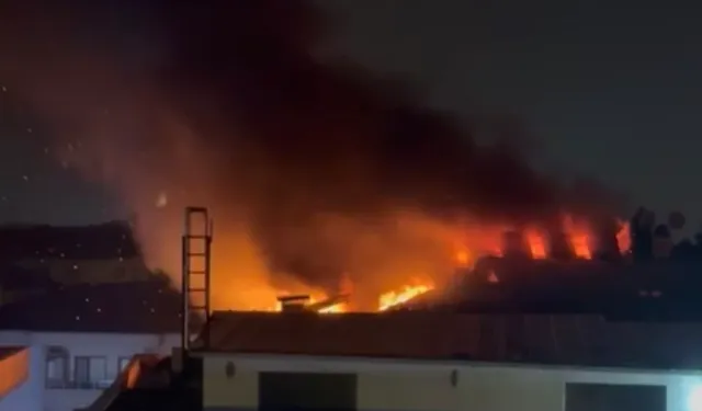 Düzce'de çatı katı yangını panikletti!