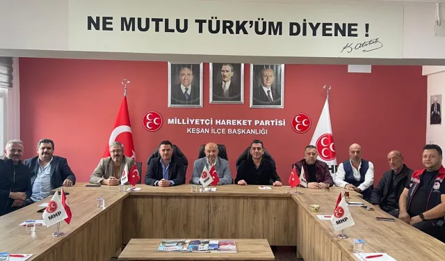 Edirne Keşan'da Tarım İlçe Müdürü Olcay Karbuz'dan MHP'ye ziyaret