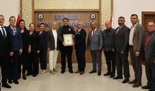 Edirneli muhtarlardan Erzurum'da vefa ziyareti