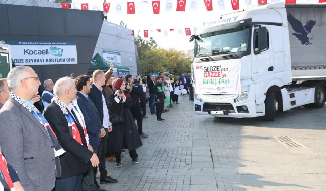 Gebze'den Gazze'ye kardeşlik eli... 10 yardım tırı dualarla uğurlandı