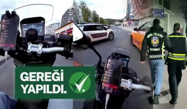 İçişleri yine gereğini yaptı! Kırmızı ışıkta şov yapan motosikletli yakalandı