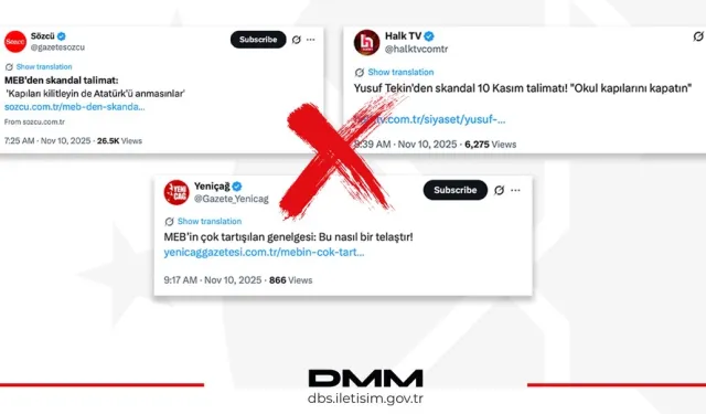 İletişim'den 10 Kasım iddialarına açıklama... MEB, Atatürk'ü anmayı yasaklamadı!