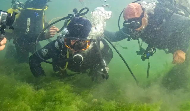 İzmit Körfezi'nde umut veren dalış... Başkan Büyükakın ve uzmanlar canlanan ekosisteme daldı