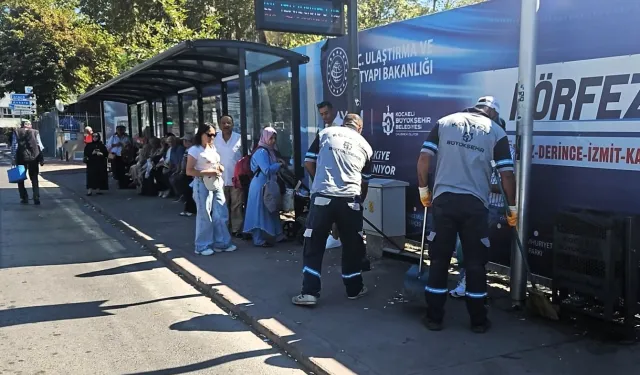 Kocaeli Büyükşehir'le duraklar temiz ve bakımlı