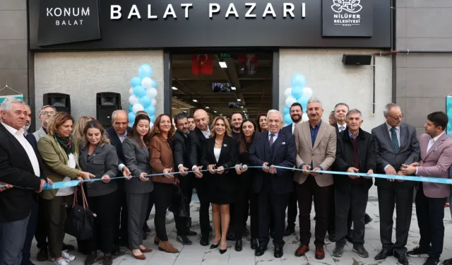 Nilüfer'in modern pazar alanı Balat'ta hizmete açıldı